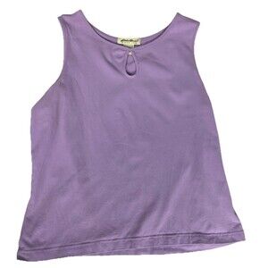 Eddie Bauer Tank Top Sleeveless Keyhole Tee Stretch Lilac‎ Purple Large Outdoors